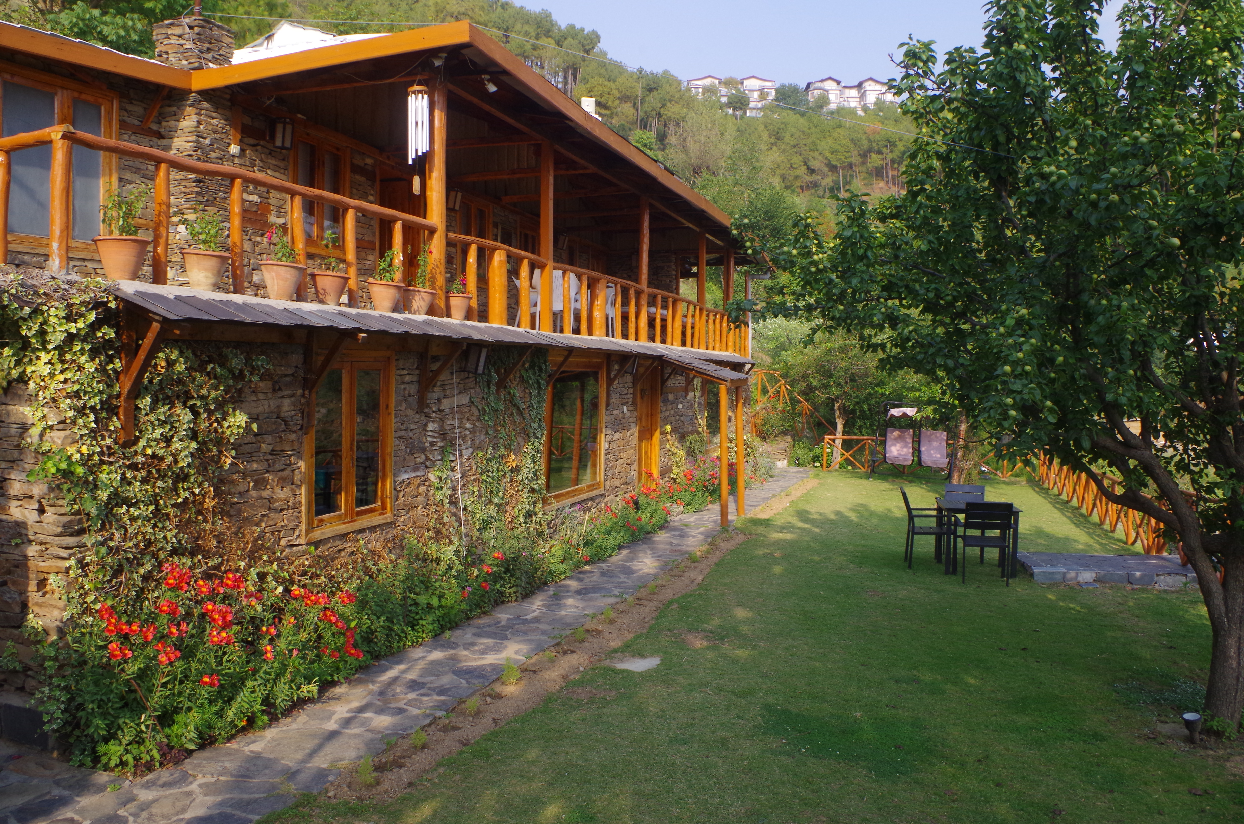 Auramah Valley — hillside residences overlooking Naldehra forests