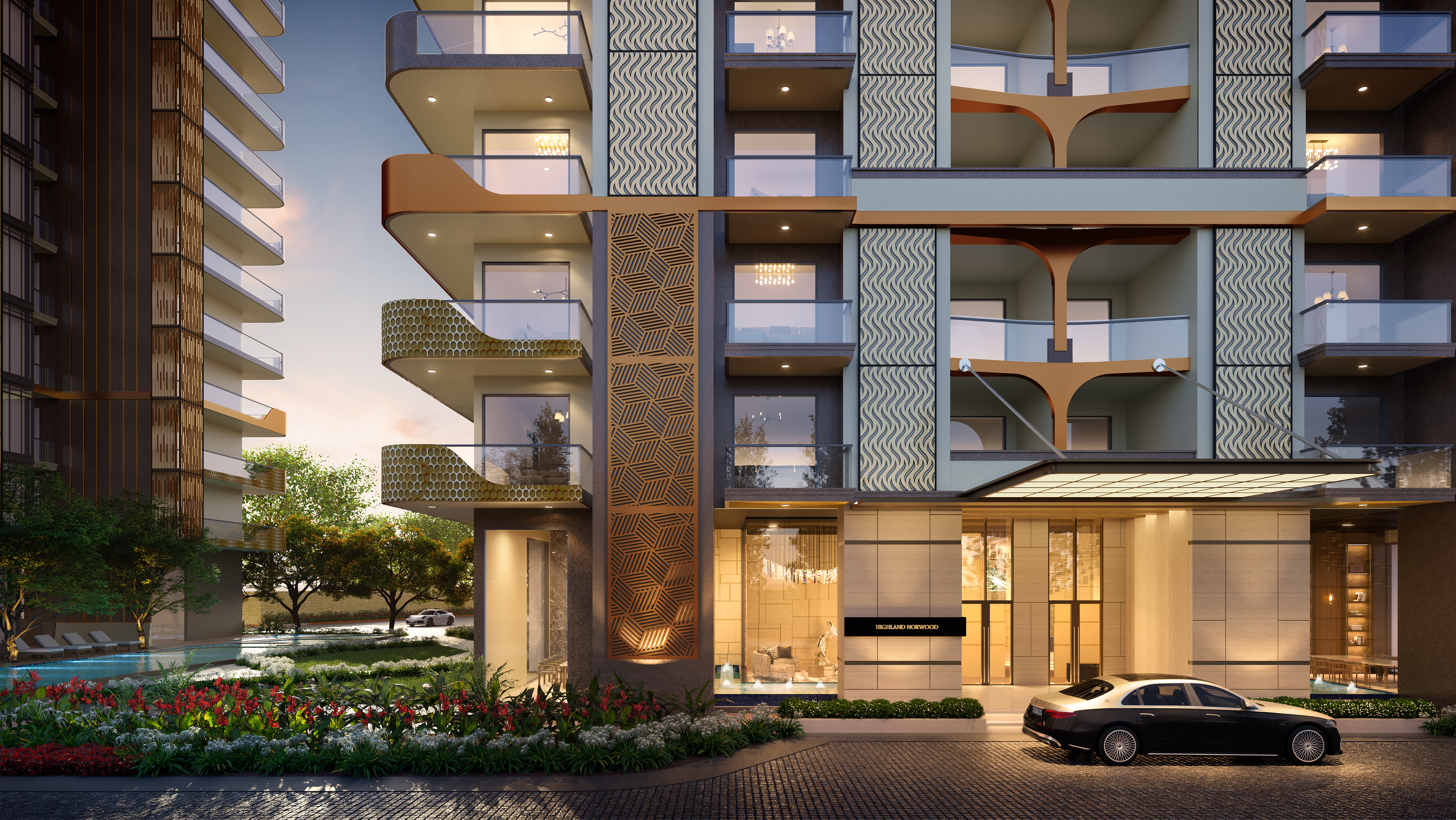 HighLand Mayfields — modern elevation with wide views